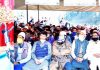 Lt Governor Manoj Sinha addressing gathering at Kupwara on Monday.