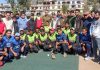 Dignitaries along with players posing for a group photograph at Poonch.