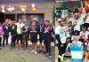 Cyclist from J&K who completed 100 km Flag Ride posing with their medals (L). J&K cyclists posing together with their medals after completing 100 km Flat Ride (R).