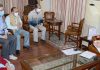 Lt Governor Manoj Sinha meeting with a deputation at Jammu on Thursday.