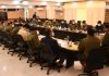 DGP chairing a meeting in Srinagar on Friday.