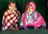 Two minor sisters from PoK, who crossed over to this side of LoC in Poonch on Sunday. — Excelsior/Gurjeet Bhajan