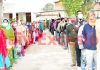 Long queues of voters in Nagrota DDC segment of Jammu on Monday. -Excesior/Rakesh