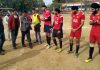 Dignitaries interacting with Football players at Kootah.