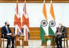 Foreign Secretary, United Kingdom Dominic Raab calling on the Prime Minister Narendra Modi, in New Delhi on Wednesday. (UNI)