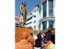 Union Home Minister, Amit Shah pays tribute to Swamy Vivekananda at Ramakrishna Mission, in Kolkata on Saturday. (UNI)