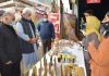 Lt Governor Manoj Sinha inspecting stalls at SKUAST-K.