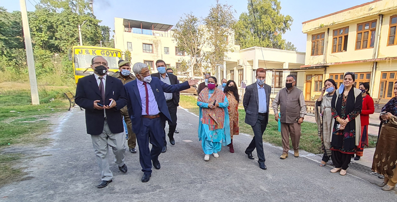VC Cluster University during visit to Govt College of Education Jammu on Tuesday.
