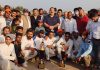 Winning team posing a group photograph with NC provincial president Devender Singh Rana at Nagrota in Jammu on Friday.