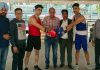 Senior Manager Sports Council, Satish Gupta inaugurating District Boxing Championship at MA Stadium Jammu on Wednesday.