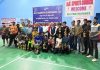 Winners posing for photograph with chief guest, Farooq Khan and other dignitaries at MA Stadium Jammu.