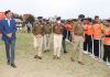 IGP Jammu Mukesh Singh interacting with players during inaugural ceremony at KC Sports Club Ground at Jammu.