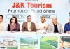 Officers of J&K Tourism Department and JATO representatives during a press conference in Amritsar.