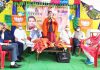 BJP leaders during Shakti Kendra Pramukh Sammelan at Purkhoo on Wednesday.