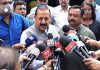 Union Minister Dr. Jitendra Singh speaking to the media at Guwahati.