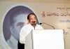 Vice President M Venkaiah Naidu Speaking at the centenary celebrations of Mr Nookala Narotham Reddy, former Parliamentarian and educationist, in Hyderabad on Saturday. (UNI)