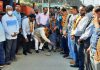 Former state president, BJP, Sat Sharma kick starting blacktopping of road in Talab Tillo area on Friday.