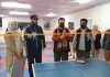 Registrar University of Ladakh inaugurating Table Tennis Championship at GDC Kargil. -Excelsior/Basharat Ladakhi