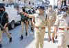 SSP Srinagar Sandeep Chaudhary conducting checking for violations.