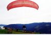 Paraglider taking off for flight at Panchai during trials. -Excelsior/ Rafi Choudhary.