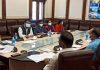 FC H&ME, Atal Dulloo chairing a meeting in Jammu on Saturday.