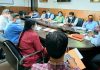 Divisional Commissioner Jammu, Dr Raghav Langer chairing a meeting on Wednesday.