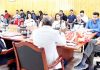 Principal Secretary I&C Thakur Ranjan Parkash chairing a meeting of hoteliers and industrial representatives at Patnitop.