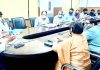 Divisional Commissioner Jammu Dr Raghav Langer chairing a meeting on Sunday.