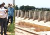 Divisional Commissioner Jammu Dr Raghav Langer inspecting Artificial Tawi Lake Project on Sunday.