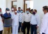 DDC Chairman Jammu Bharat Bhushan during visit to 130-bedded COVID Hospital at village Ghaink of Jammu district.