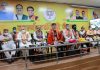 BJP leaders during working committee meeting at Jammu on Monday. -Excelsior/Rakesh