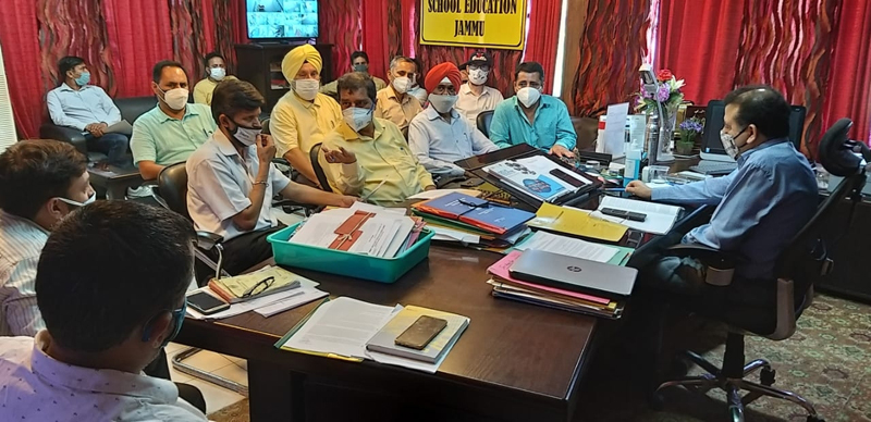 JKTF delegation meeting with Director School Education Jammu on Wednesday.