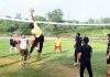 Players in action during a match at Birpur in Samba on Wednesday.