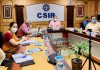 Union Minister Dr Jitendra Singh addressing scientists at the Council of Scientific and Industrial Research(CSIR) headquarters, New Delhi, on Tuesday.