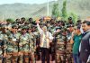 BJP, national general secretary, Tarun Chugh with soldiers at Drass on the occasion of Kargil Vijay Diwas.