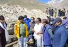 MoS Agriculture and Farmers Welfare Kailash Choudhary during visit to Zanskar in Kargil district.