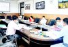 Div Com Jammu Dr Raghav Langer chairing a meeting on Monday.
