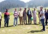 Secy Tribal Affairs Deptt Dr Shahid Iqbal Choudhary interacting with tribes at a highland pasture of Kupwara.