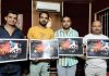 Sahil Mahajan of BJP Sanskriti Cell and others releasing devotional songs album.