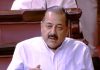 Union Minister Dr Jitendra Singh speaking in the Rajya Sabha. 