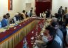 Union MoS Home Nityanand Rai meeting LAB and KDA delegations in Leh on Saturday. —Excelsior/Morup Stanzin