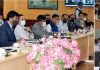 Parliamentary delegation during meeting with officers of J&K administration.