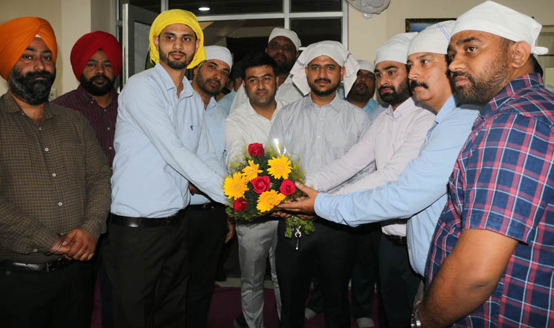 Officials of Shriram City Finance during inaugural ceremony of division office at Jammu on Wednesday.