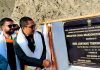 MP Ladakh Jamyang Tsering Namgyal inaugurating irrigational canal project at Brakdongthang Bodh Kharbu in Kargil.