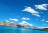 Mesmerizing view of Pangong lake in Leh along the Indo-China border.