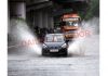Vehicles moving through water-logged road in Jammu on Wednesday. — Excelsior/Rakesh