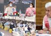 Lieutenant Governor Manoj Sinha and Union Minister of AYUSH, Sarbananda Sonowal during inauguration of 1st batch of BUMS.