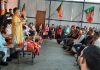 BJP J&K UT president, Ravinder Raina addressing a meeting of party men in a Basohli village on Thursday.