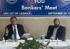 RD RBI J&K and Ladakh, Kamal P Patnaik, addressing a meeting of bankers in Leh.
