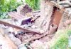 Residential house damaged due to landslide. -Excelsior/Pardeep